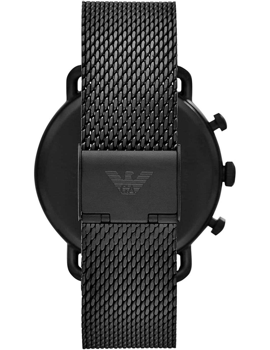 Montre Homme Emporio Armani Aviator AR11264 Chronographe Cadran Noir Maille Milanaise vue 2