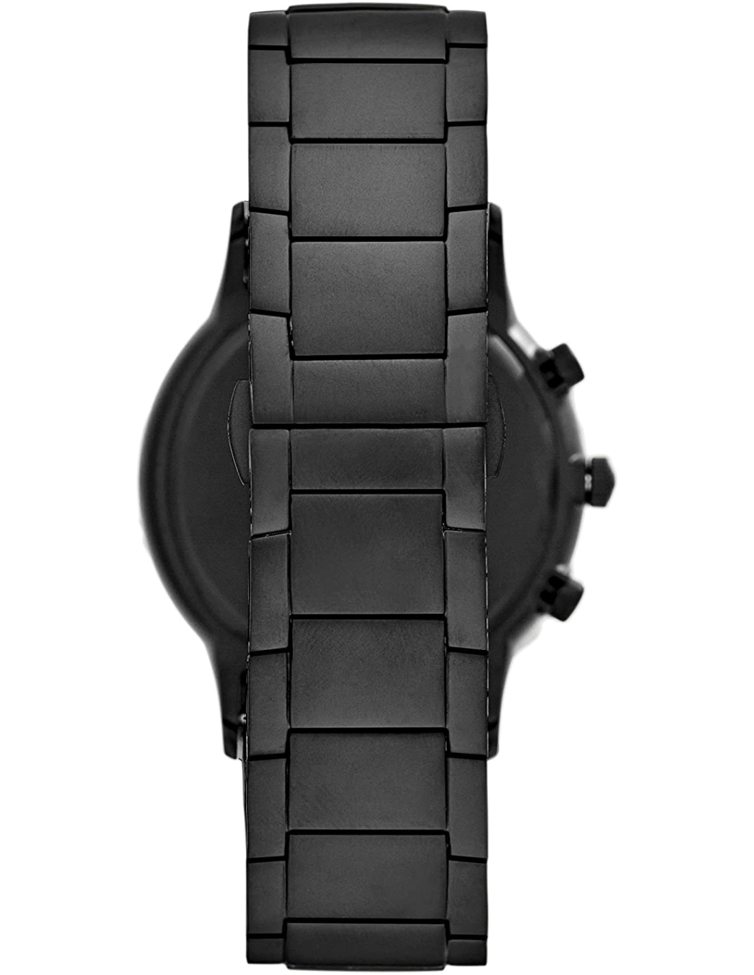 Montre Homme Emporio Armani Renato AR11275 Chronographe, boîtier acier noir, bracelet cuir noir vue 3