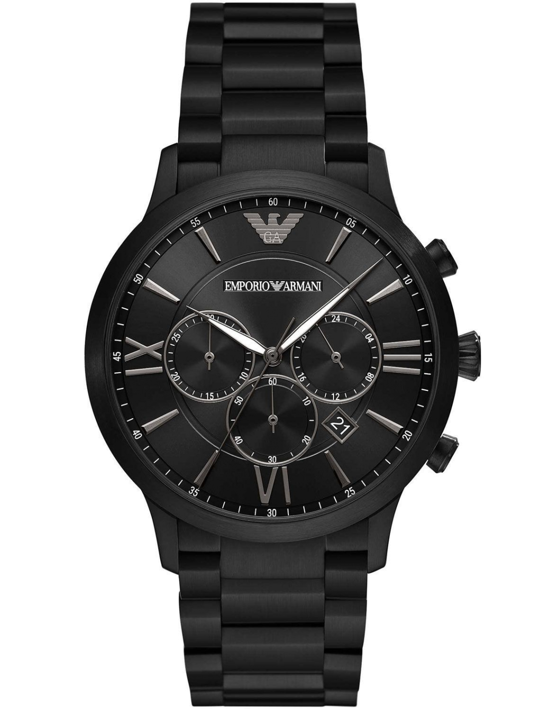 Montre Homme Emporio Armani Luigi AR11349 - Boîtier et bracelet acier noir