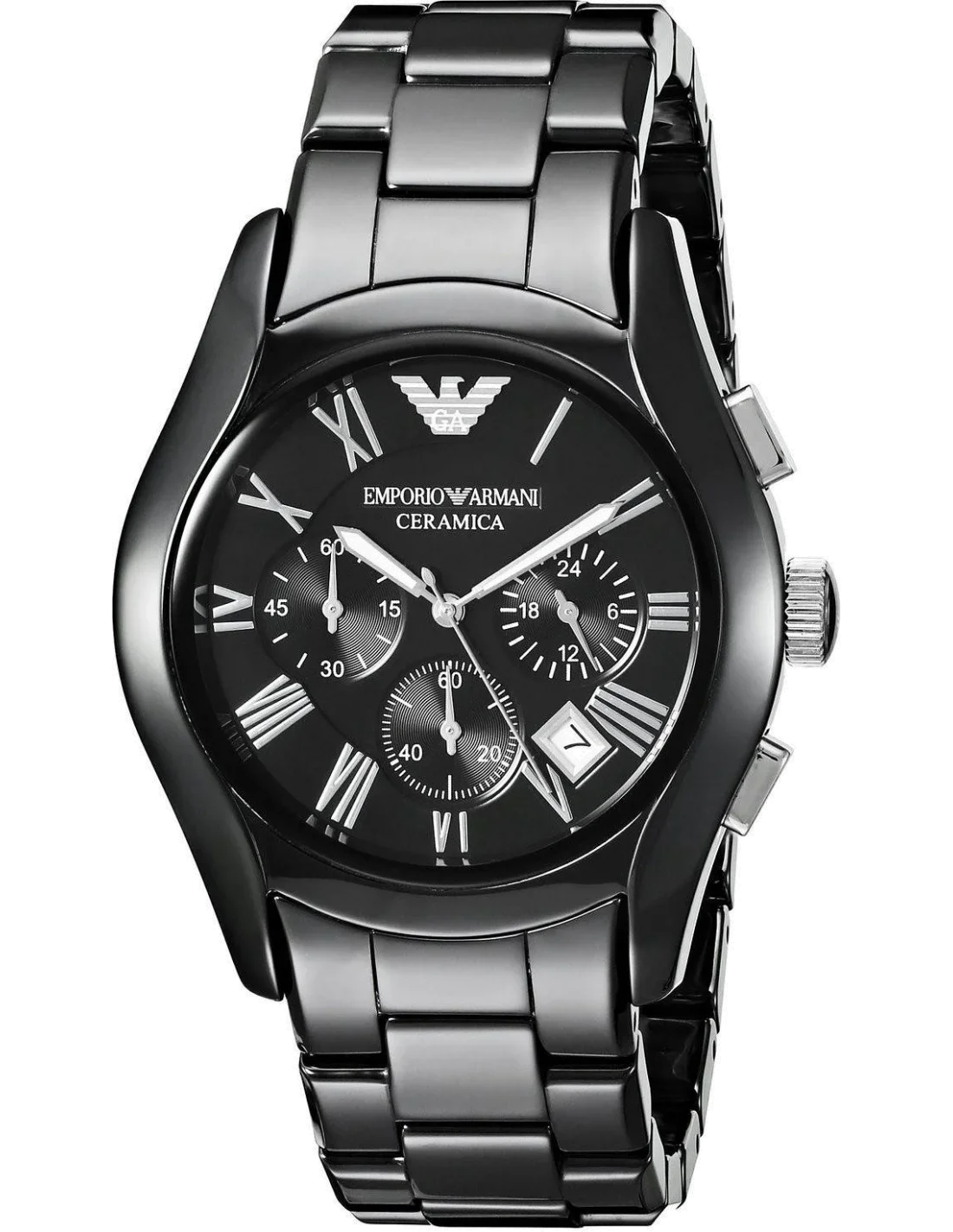 Montre Emporio Armani AR1400 en Céramique Noire avec Chronographe