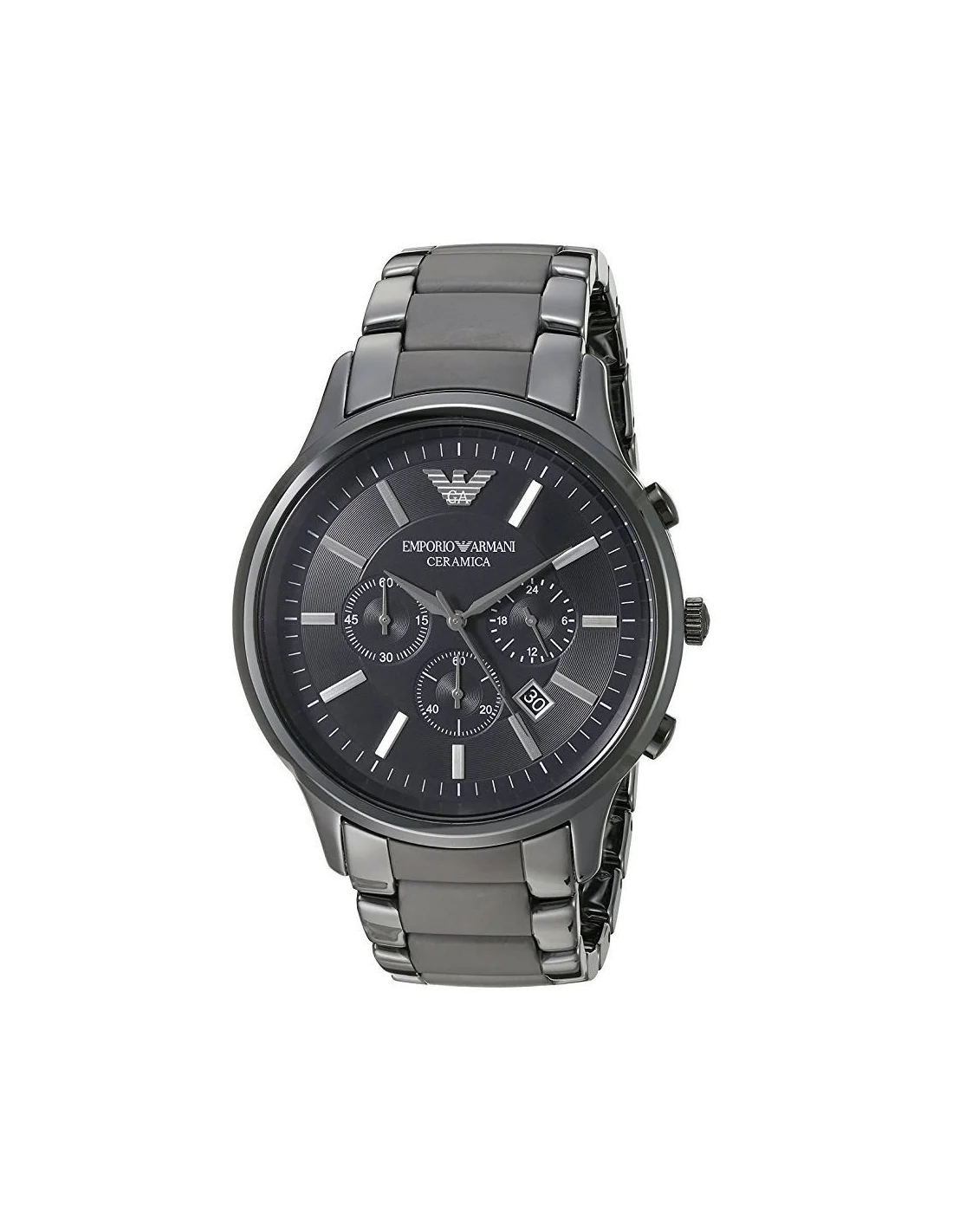 Montre Homme Emporio Armani AR1451 en Céramique Noire avec Chronographe
