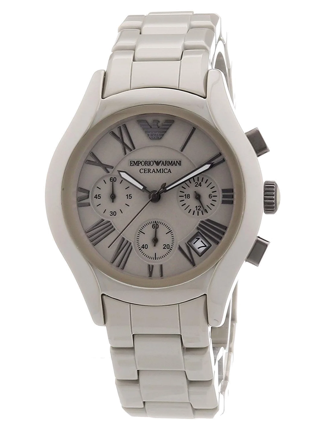 Montre Emporio Armani AR1460 en Céramique Noire avec Chronographe