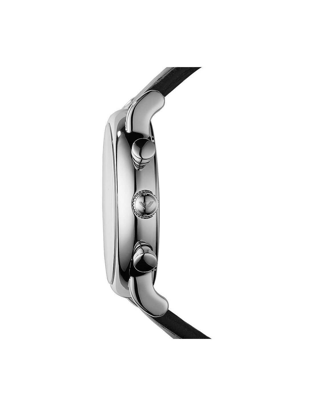 Montre Homme Emporio Armani Classic AR1807 Chronomètre Cadran Blanc Cuir Noir vue 2