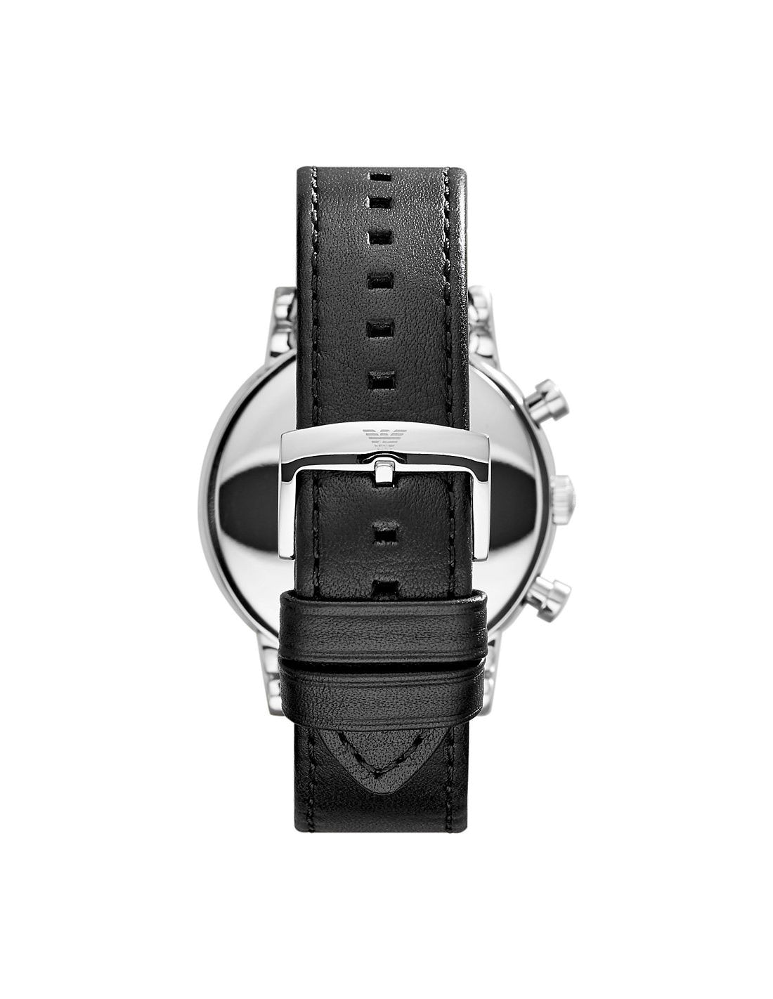 Montre Homme Emporio Armani Classic AR1807 Chronomètre Cadran Blanc Cuir Noir vue 3