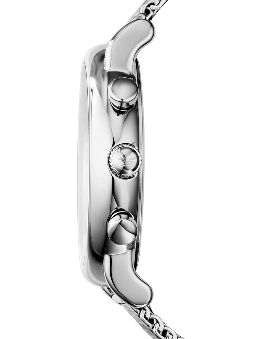 Montre Homme Emporio Armani Classic AR1811 Cadran Noir et Bracelet Maille Milanaise Argent vue 2