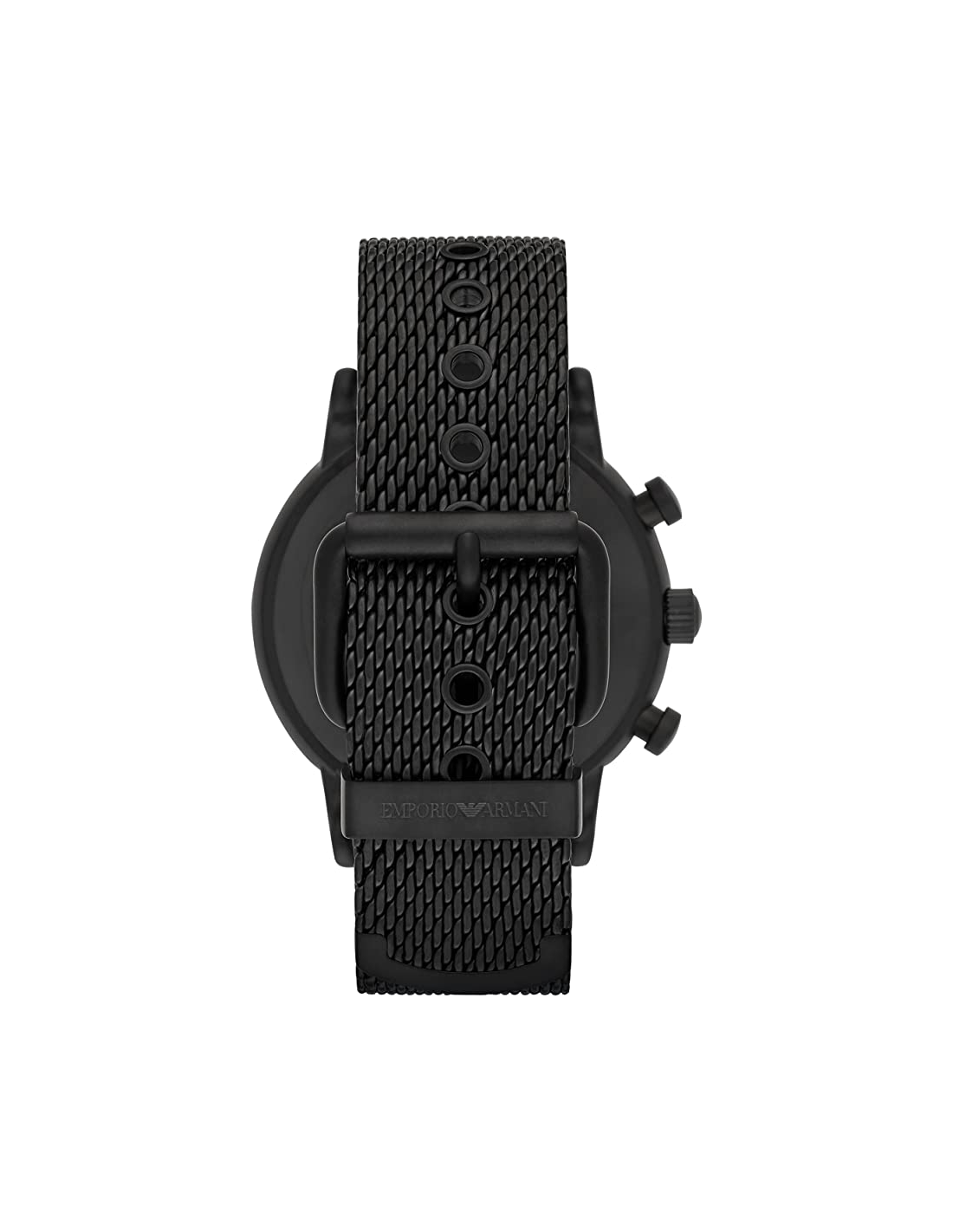Montre Homme Emporio Armani AR1968 - Cadran et bracelet noir maille milanaise vue 3