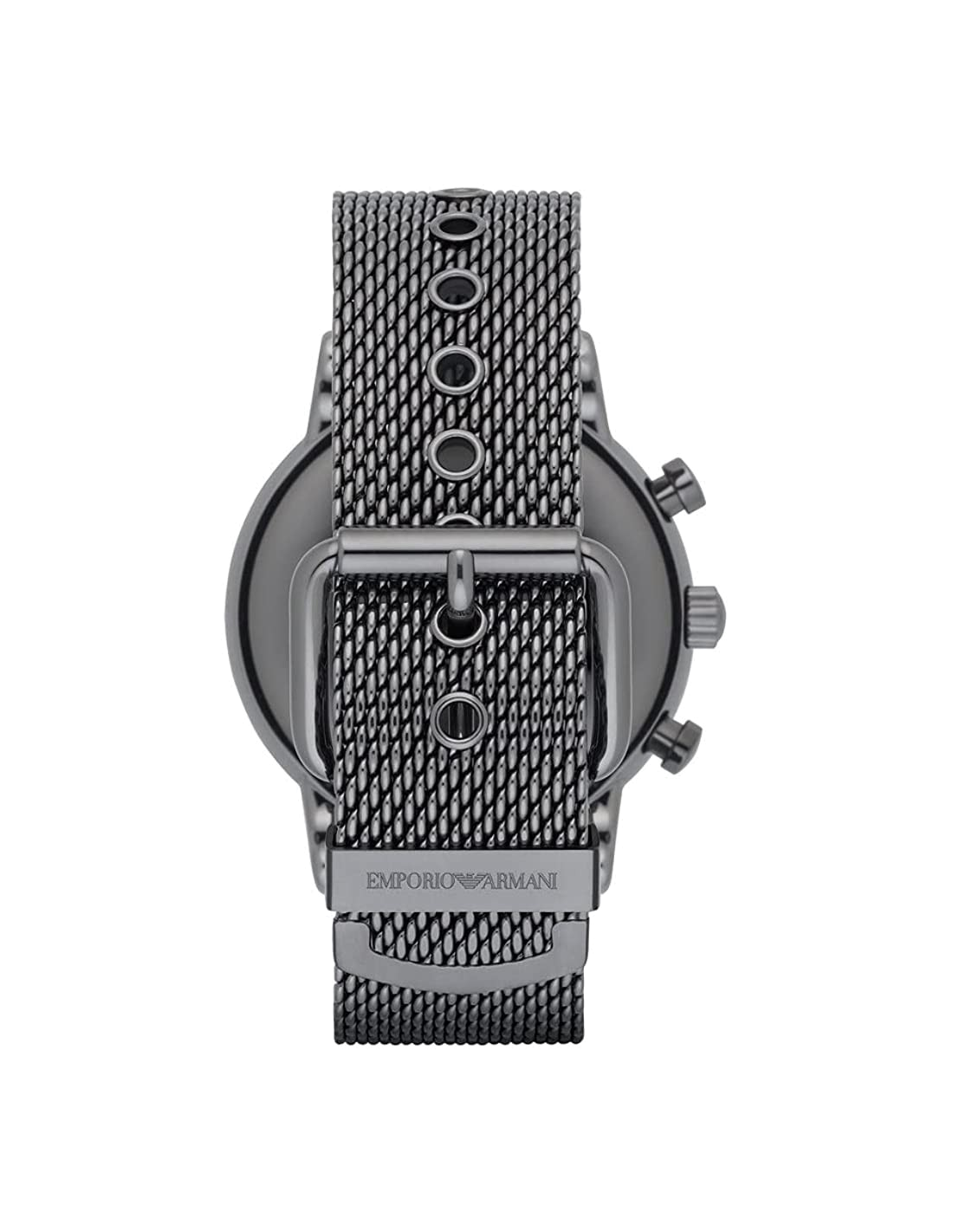 Montre Homme Emporio Armani Luigi AR1979 Cadran Bleu Boîtier Gris Maille Milanaise vue 3