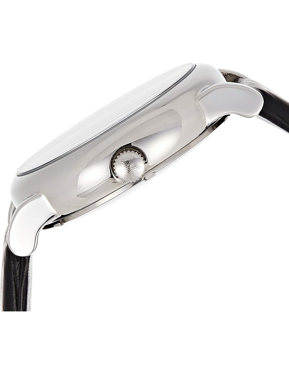 Montre Homme Emporio Armani AR1981 Squelette Automatique Acier Argent & Cuir Noir vue 2