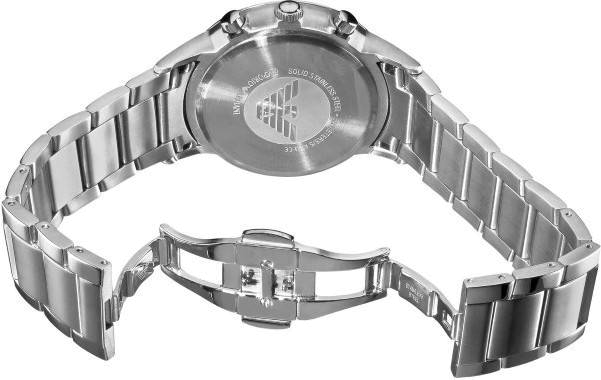 Montre Homme Emporio Armani Renato AR2448, Cadran Bleu Soleillé, Bracelet Acier vue 3