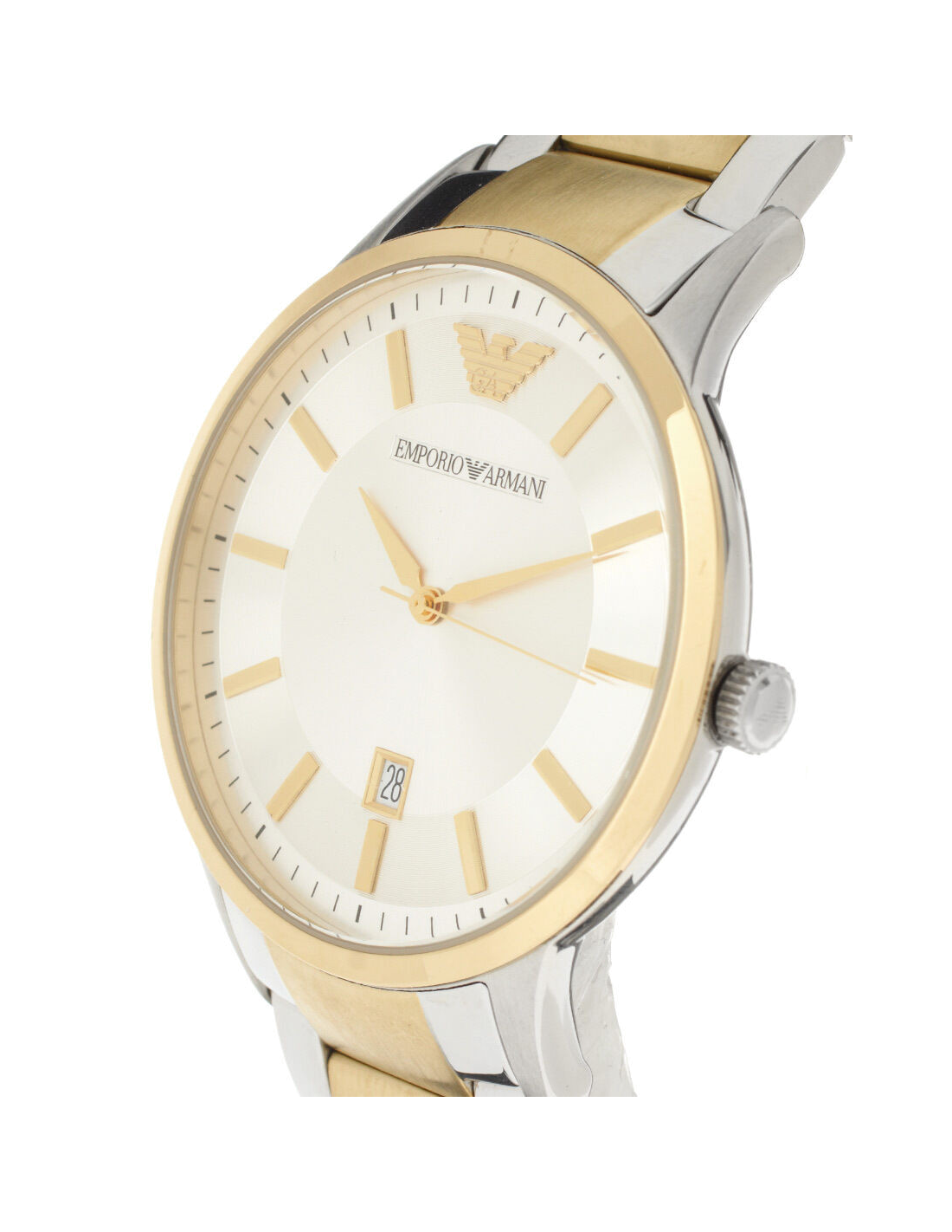 Détails du cadran et du bracelet de la montre Emporio Armani AR2449