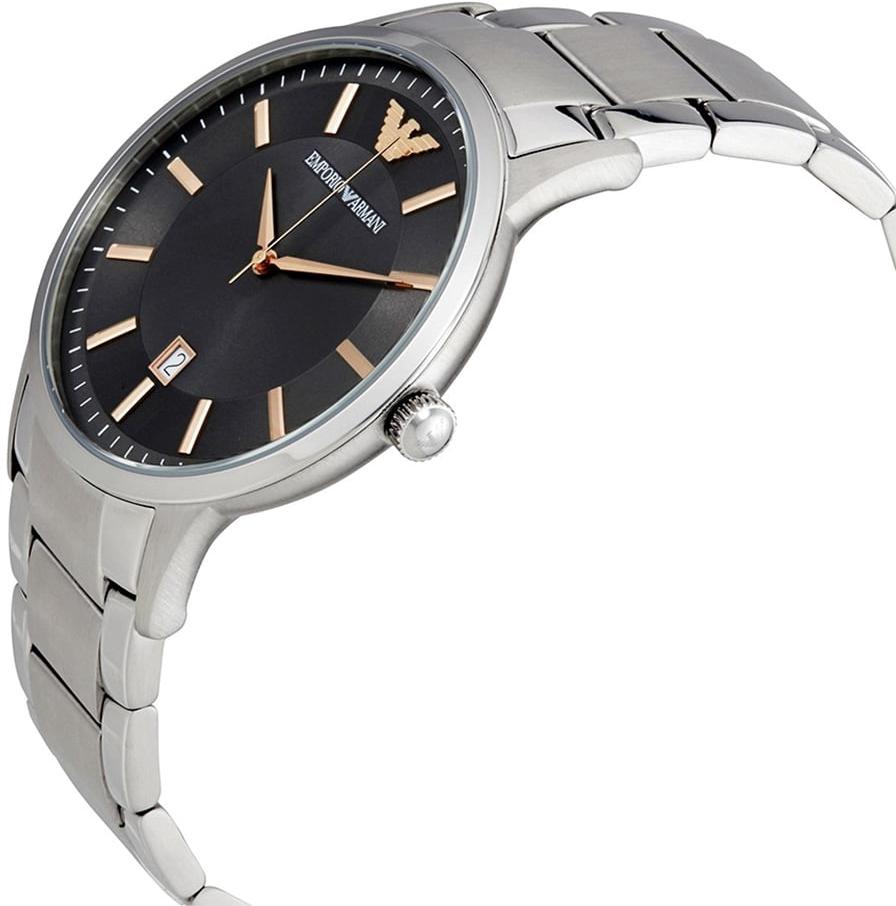 Montre Homme Emporio Armani Renato AR2514 Cadran Gris Acier Argent vue 2