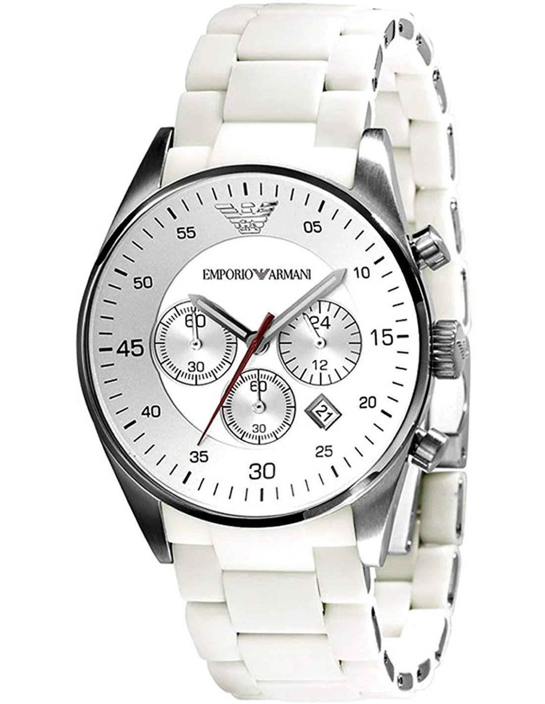 Montre Emporio Armani AR5859 Tazio en Silicone Blanc