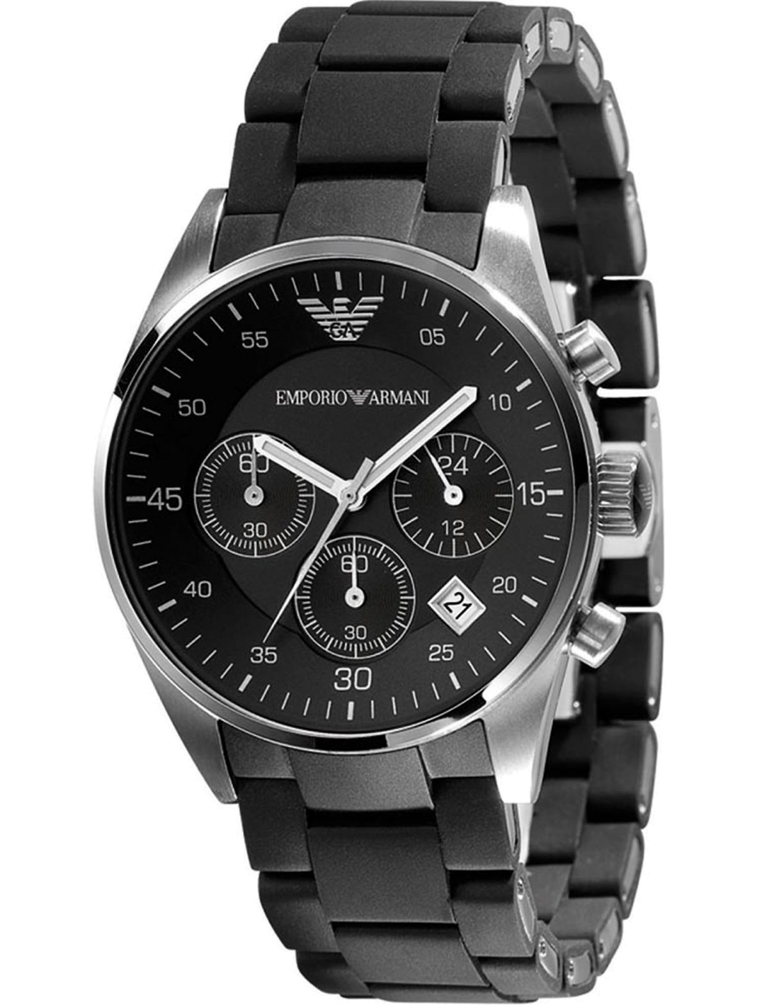 Montre Homme Emporio Armani AR5868 - Cadran et Bracelet Silicone Noir