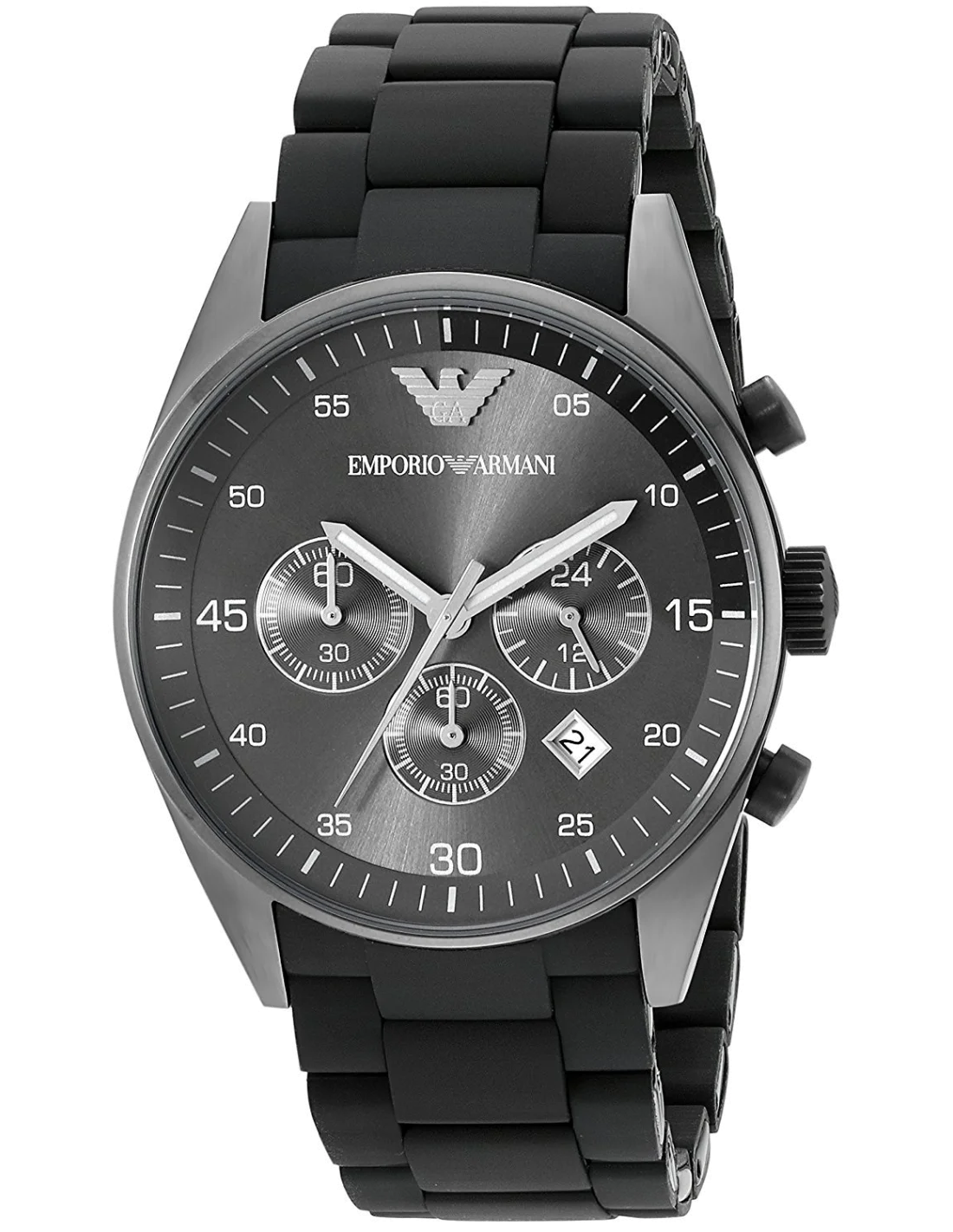 Montre Homme Emporio Armani AR5889 Chronographe Silicone Noir