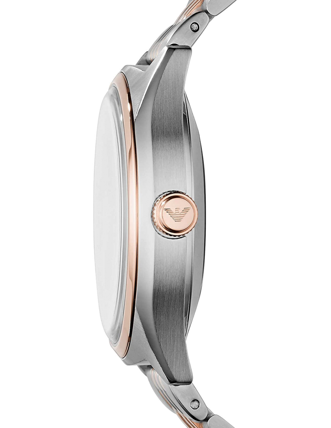 Montre Homme Emporio Armani AR60002 Automatique Squelette Argent et Or Rose vue 2