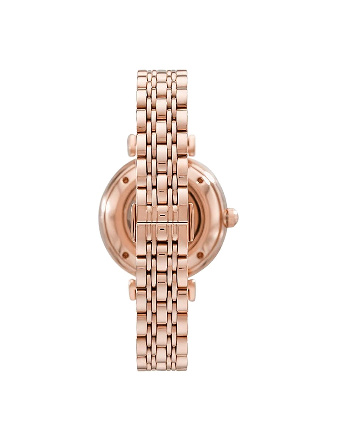 Montre Femme Emporio Armani AR60023 Automatique Squelette en Acier Or Rose vue 2
