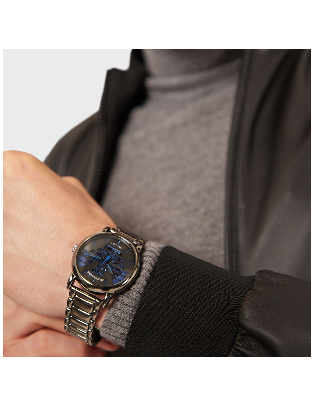 Montre Homme Emporio Armani AR60029 Automatique Squelette Cadran Bleu vue 2