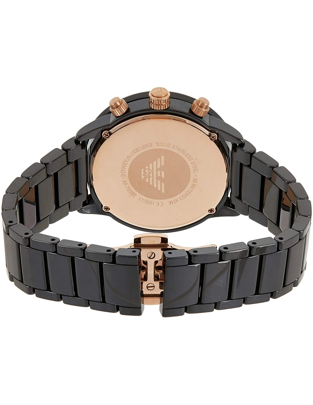 Montre Homme Emporio Armani AR70002 - Chronographe en Céramique Noire vue 3