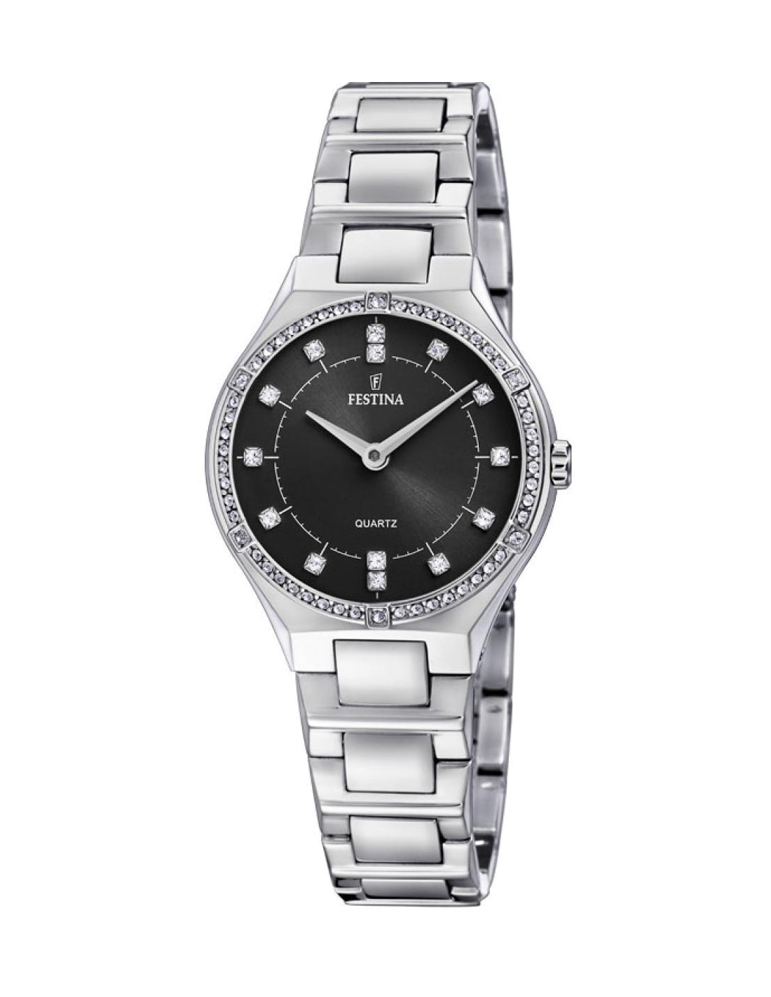 Montre Festina F20225/2 pour Femme, Boîtier Acier Argenté 29mm avec Bracelet Maille Milanaise