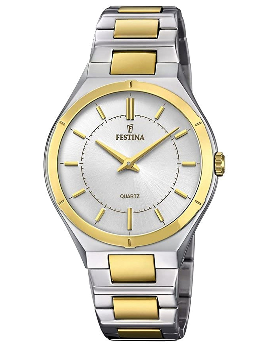 Montre Homme Festina F20245/2 Classique - Cadran Bleu Soleillé, Boîtier Acier Argenté, Bracelet Cuir