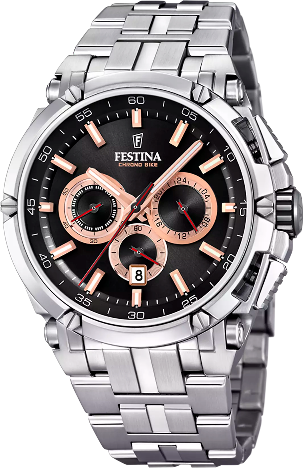 Montre Homme Festina Chrono Bike F20327/8 Acier Argent Cadran Noir vue 2