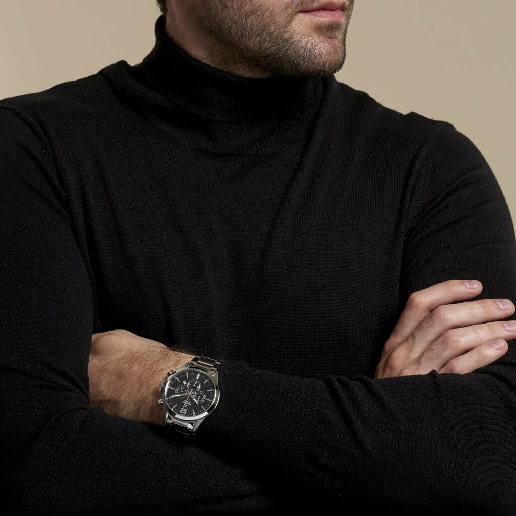 Montre Homme Festina F20343/8 Acier Argenté Cadran Noir Multifonctions Jour-Date vue 3