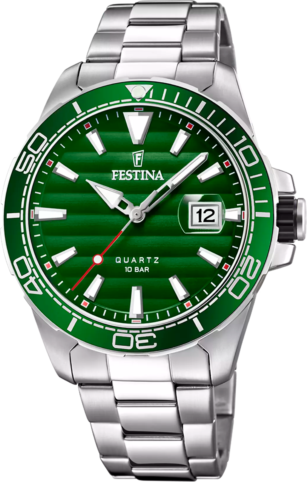 Montre Homme Festina F20360/3 Acier Argenté Cadran Vert