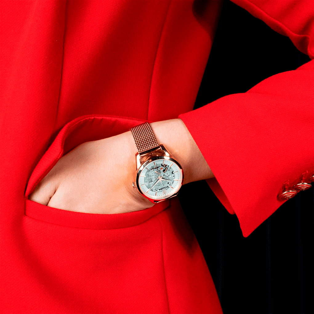 Montre Festina F20539/1 Femme Skeleton Automatique Acier Or Rose vue 2