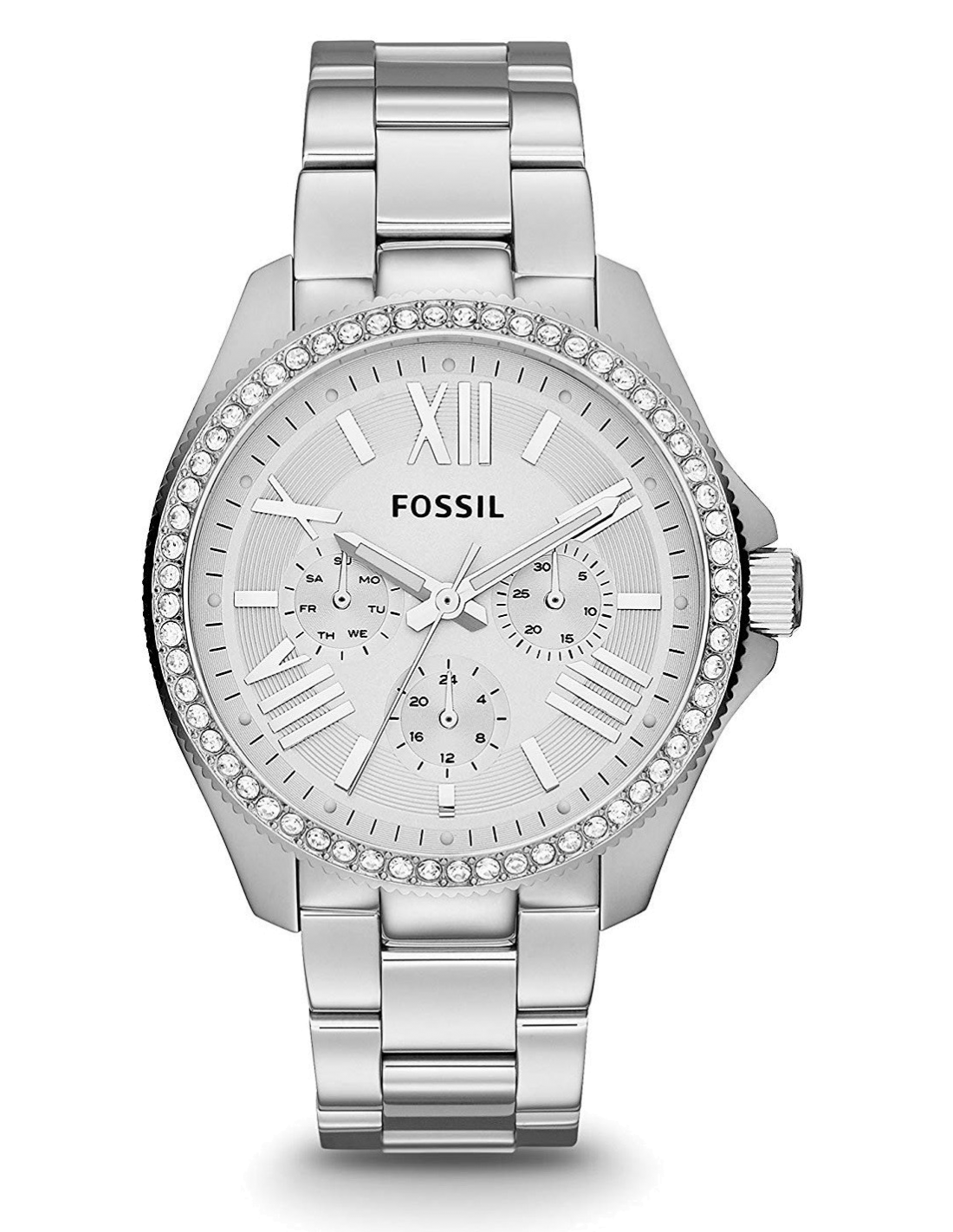 Montre Femme Fossil Cecile AM4481 en Acier Argenté avec Strass