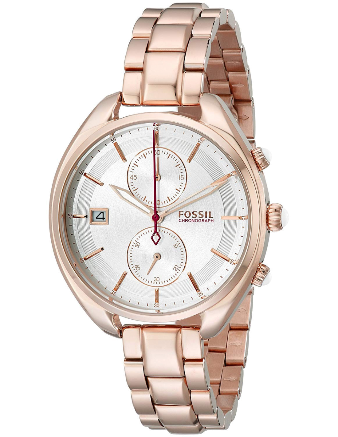 Montre Femme Fossil CH2977 en Acier Or Rose - Cadran Argent