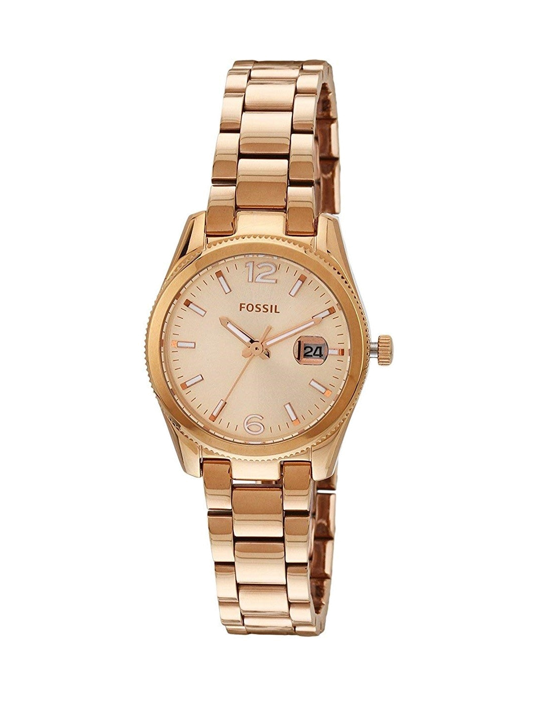 Montre Femme Fossil ES3584 Perfect Boyfriend en Acier Or Rose avec Date