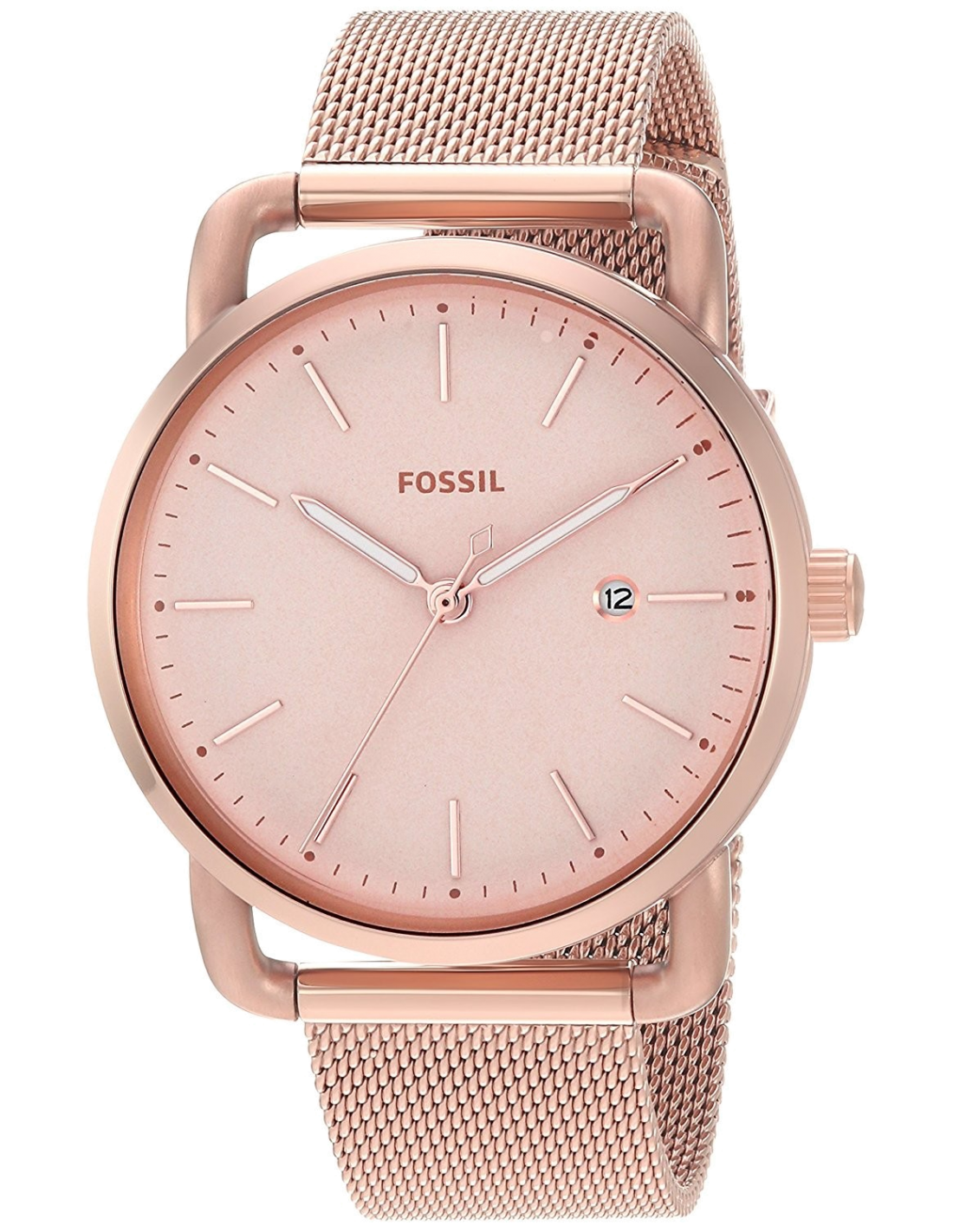 Montre Femme Fossil ES4333 en Acier Inoxydable Doré Rose à Bracelet Maillons