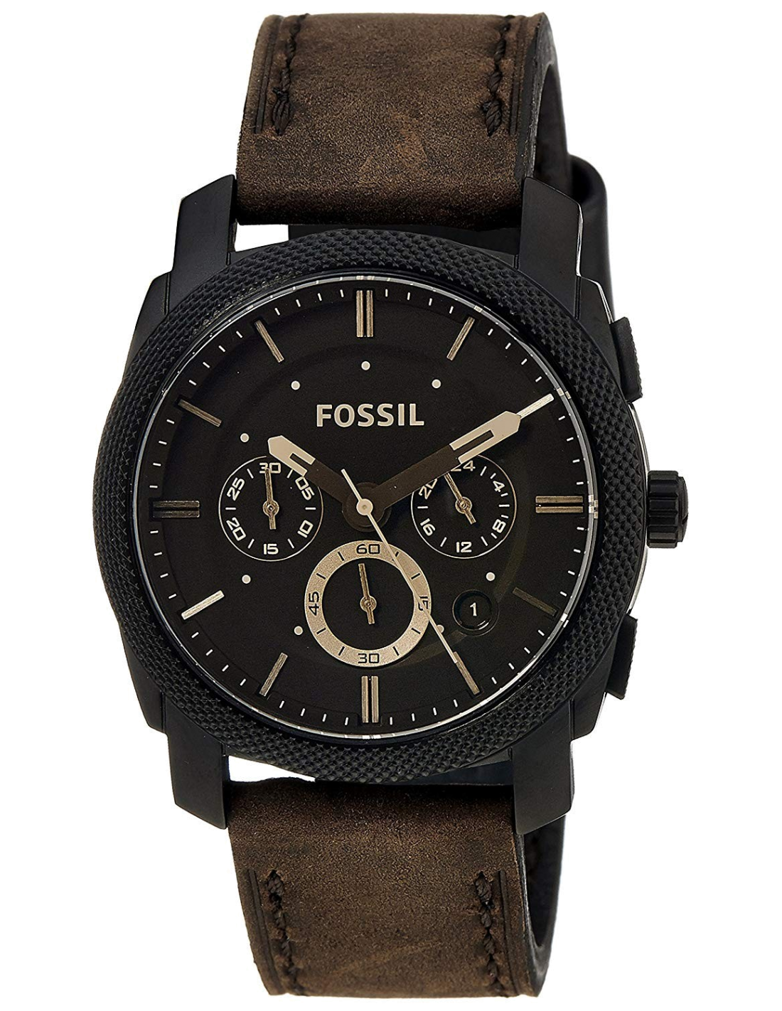 Montre Homme Fossil Machine FS4656 Cadran Marron Bracelet Cuir