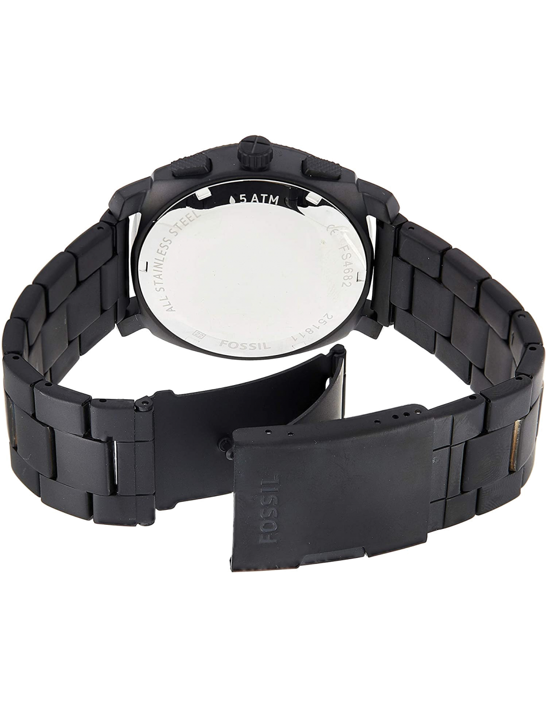 Montre Homme Fossil Machine FS4682 - Boîtier et bracelet acier noir - 42mm vue 3
