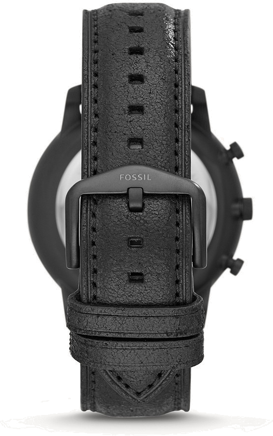 Montre Homme Fossil FS5503 Chronographe Cadran et Boîtier Noir Bracelet Cuir vue 2