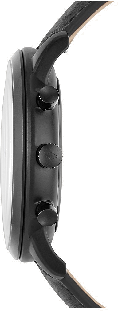 Montre Homme Fossil FS5503 Chronographe Cadran et Boîtier Noir Bracelet Cuir vue 3