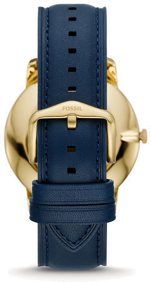 Montre Homme Fossil FS5789 à cadran bleu et bracelet cuir marine vue 2