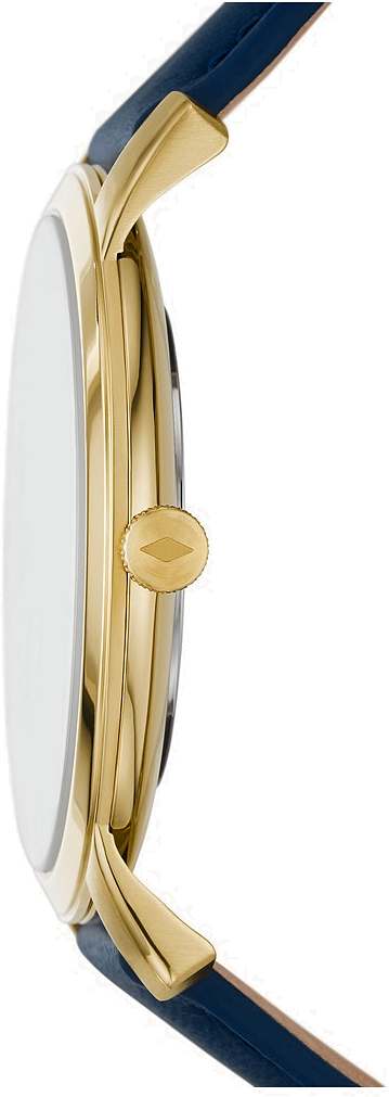 Montre Homme Fossil FS5789 à cadran bleu et bracelet cuir marine vue 3