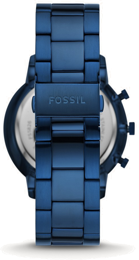 Montre Homme Fossil Machine Neutra Chronograph FS5826, boîtier et bracelet acier bleu océan vue 2