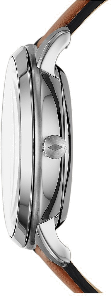 Montre Homme Fossil Neutra Automatic ME3160 - Cadran Bleu, Bracelet Cuir Marron vue 3