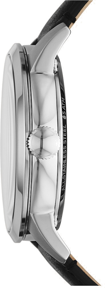 Montre Homme Fossil Townsman Automatique ME3200 Squelette Cadran Bleu Bracelet Cuir Noir vue 3