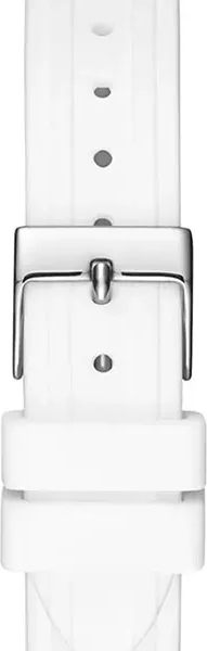 Montre Guess Femme GW0032L1 Sparkling - Boîtier Acier Strass & Bracelet Silicone Blanc vue 2