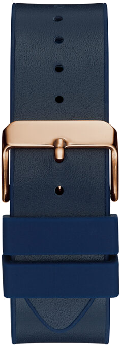 Montre Guess Phoenix GW0202G4 Homme - Boîtier Or Rose, Cadran et Bracelet Silicone Bleu vue 3