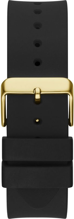 Montre Homme Guess Zeus GW0208G2 - Boîtier Or, Cadran et Bracelet Silicone Noir vue 3