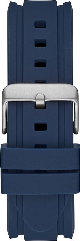 Montre Homme Guess GW0211G1 - Cadran bleu multifonction, bracelet silicone bleu vue 3