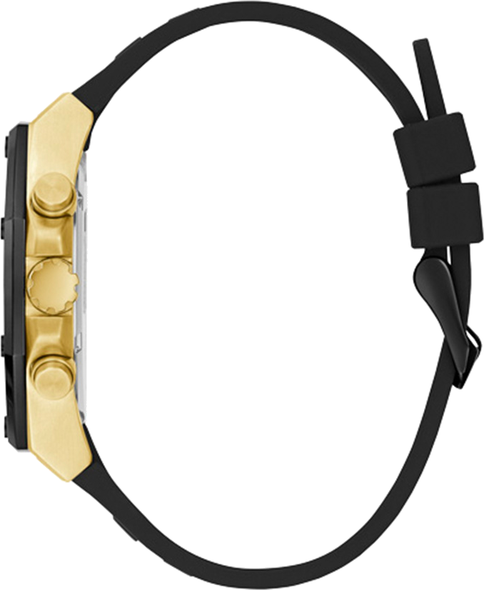 Montre Homme Guess GW0263G1 Boîtier Or 44mm Cadran Noir Multifonction vue 2