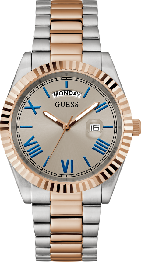 Montre Homme Guess GW0265G13 Connoisseur - Boîtier Acier Bicolore, Cadran Gris Taupe