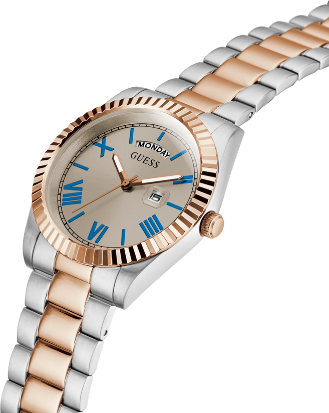 Montre Homme Guess GW0265G13 Connoisseur - Boîtier Acier Bicolore, Cadran Gris Taupe vue 2