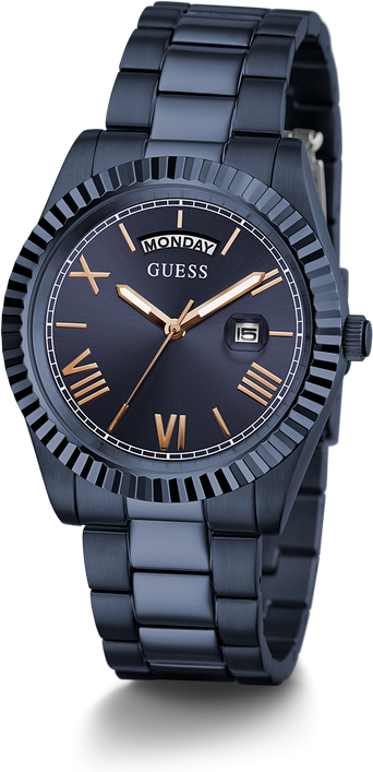 Montre Homme Guess Connoisseur GW0265G9 - Cadran et bracelet acier bleu vue 2