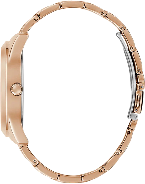 Montre Femme Guess GW0320L6 bracelet acier or rose boitier orné de cristaux vue 2